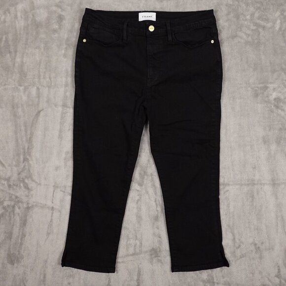 Frame Denim Pants - Frame‎ jeans capri women's 30 black denim